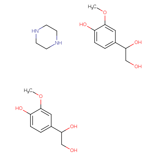 C1CNCCN1.OCC(c1ccc(c(c1)OC)O)O.OCC(c1ccc(c(c1)OC)O)O