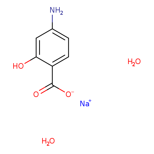 Nc1ccc(c(c1)O)C(=O)[O-].[Na+].O.O