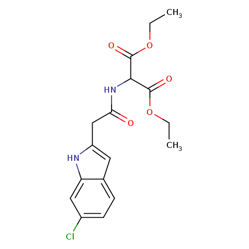 CCOC(=O)C(C(=O)OCC)NC(=O)Cc1cc2c([nH]1)cc(cc2)Cl