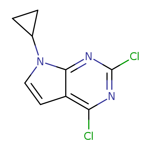 Clc1nc(Cl)c2c(n1)n(cc2)C1CC1