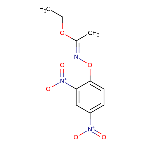 CCO/C(=N/Oc1ccc(cc1[N+](=O)[O-])[N+](=O)[O-])/C