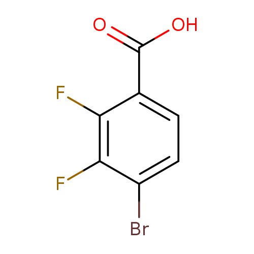 OC(=O)c1ccc(c(c1F)F)Br