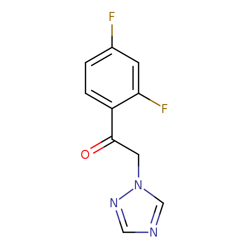 Fc1ccc(c(c1)F)C(=O)Cn1cncn1