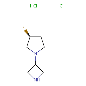 F[C@H]1CCN(C1)C1CNC1.Cl.Cl