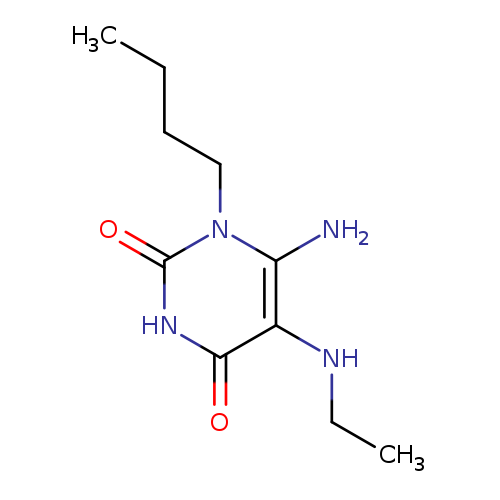 CCCCn1c(=O)[nH]c(=O)c(c1N)NCC