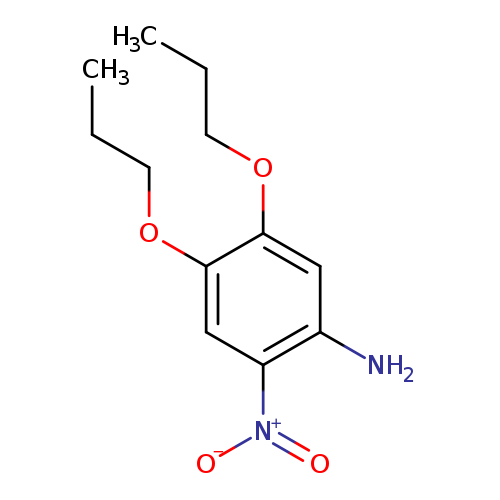 CCCOc1cc([N+](=O)[O-])c(cc1OCCC)N