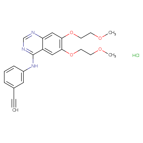 COCCOc1cc2c(ncnc2cc1OCCOC)Nc1cccc(c1)C#C.Cl