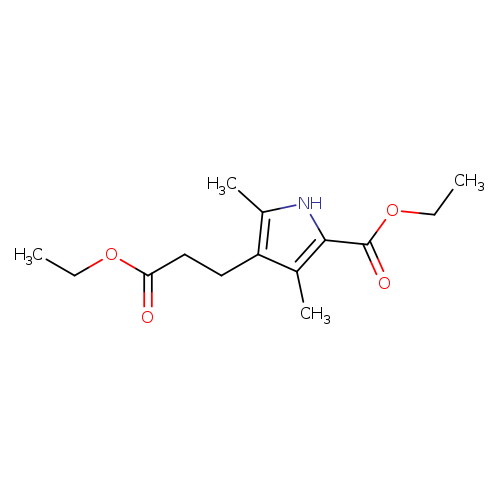 CCOC(=O)CCc1c(C)[nH]c(c1C)C(=O)OCC