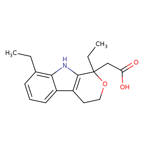 CCC1(OCCc2c1[nH]c1c2cccc1CC)CC(=O)O