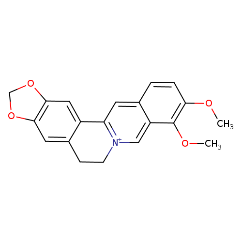 COc1c(OC)ccc2c1c[n+]1CCc3c(c1c2)cc1c(c3)OCO1