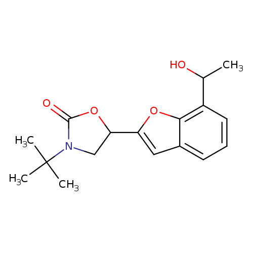 O=C1OC(CN1C(C)(C)C)c1cc2c(o1)c(ccc2)C(O)C