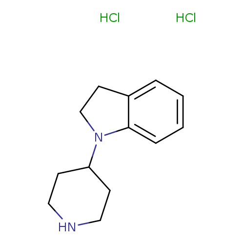 N1CCC(CC1)N1CCc2c1cccc2.Cl.Cl