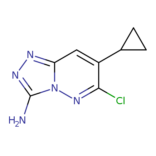 Clc1nn2c(cc1C1CC1)nnc2N