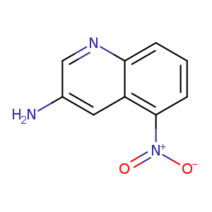 Nc1cnc2c(c1)c(ccc2)[N+](=O)[O-]