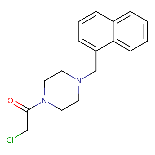 ClCC(=O)N1CCN(CC1)Cc1cccc2c1cccc2