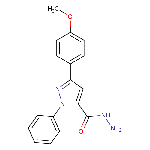 NNC(=O)c1cc(nn1c1ccccc1)c1ccc(cc1)OC
