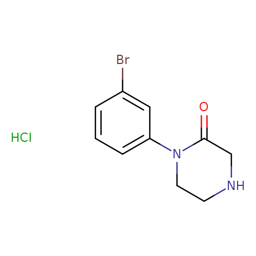 Brc1cccc(c1)N1CCNCC1=O.Cl