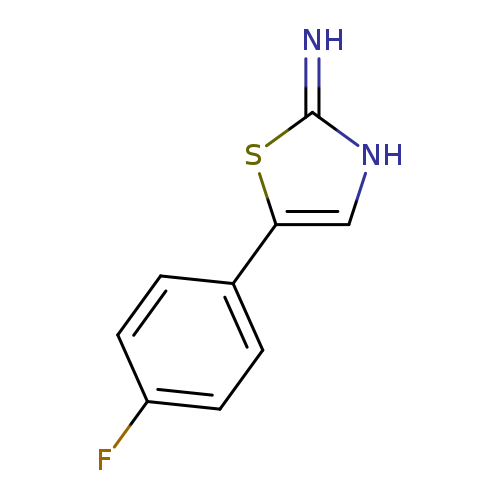 Fc1ccc(cc1)c1c[nH]c(=N)s1