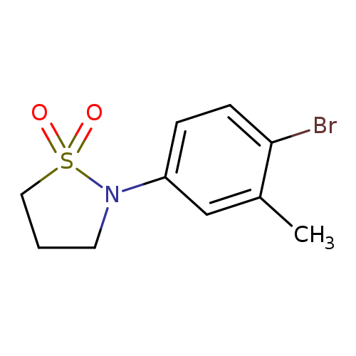 Brc1ccc(cc1C)N1CCCS1(=O)=O