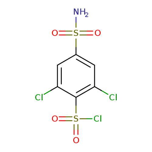 Clc1cc(cc(c1S(=O)(=O)Cl)Cl)S(=O)(=O)N