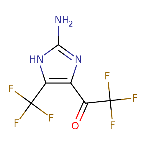 Nc1nc(c([nH]1)C(F)(F)F)C(=O)C(F)(F)F