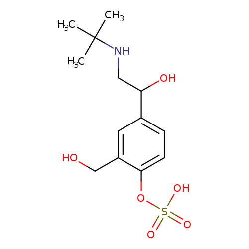 OCc1cc(ccc1OS(=O)(=O)O)C(CNC(C)(C)C)O