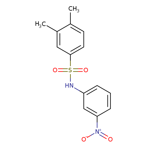 Cc1cc(ccc1C)S(=O)(=O)Nc1cccc(c1)[N+](=O)[O-]