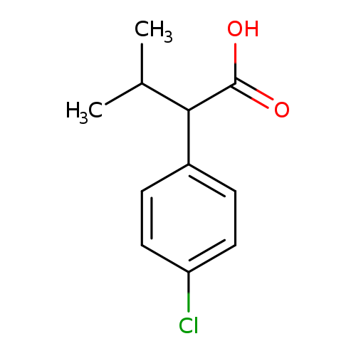 CC(C(c1ccc(cc1)Cl)C(=O)O)C