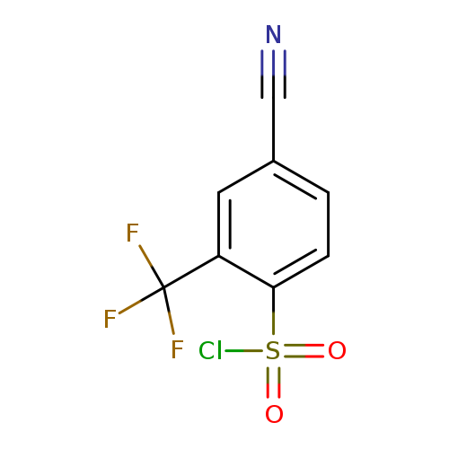N#Cc1ccc(c(c1)C(F)(F)F)S(=O)(=O)Cl