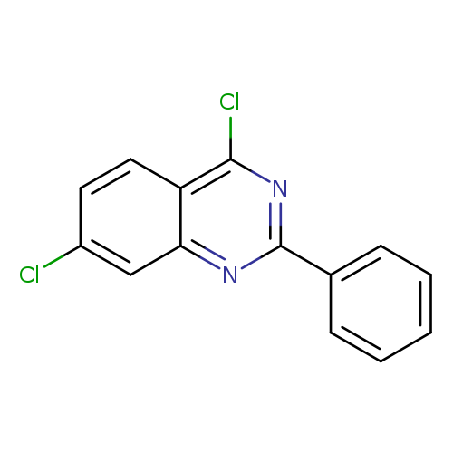 Clc1ccc2c(c1)nc(nc2Cl)c1ccccc1