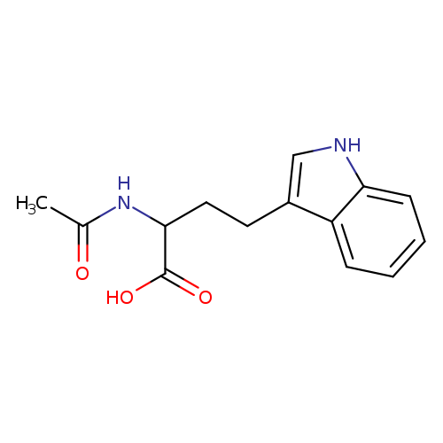 CC(=O)NC(C(=O)O)CCc1c[nH]c2c1cccc2