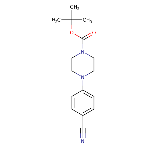 N#Cc1ccc(cc1)N1CCN(CC1)C(=O)OC(C)(C)C