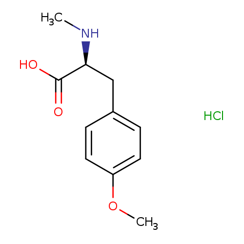 CN[C@H](C(=O)O)Cc1ccc(cc1)OC.Cl