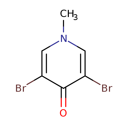 Brc1cn(C)cc(c1=O)Br