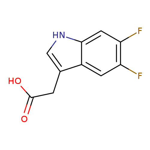 OC(=O)Cc1c[nH]c2c1cc(F)c(c2)F