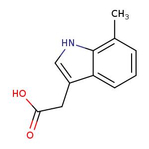 Cc1cccc2c1[nH]cc2CC(=O)O