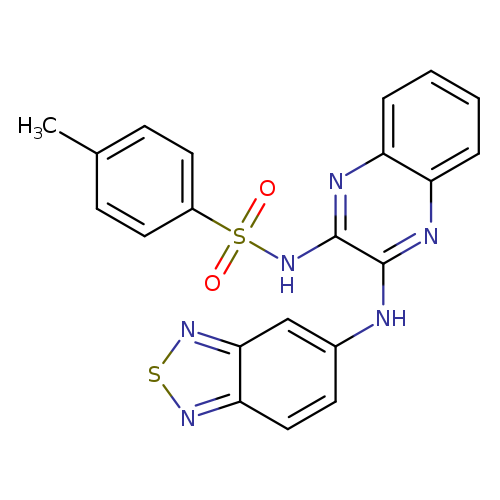 Cc1ccc(cc1)S(=O)(=O)Nc1nc2ccccc2nc1Nc1ccc2c(c1)nsn2