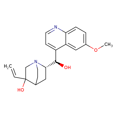 C=CC1(O)CN2CCC1C[C@H]2[C@@H](c1ccnc2c1cc(OC)cc2)O