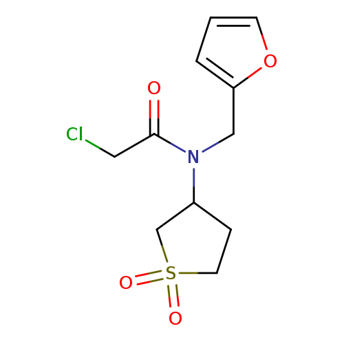 ClCC(=O)N(C1CCS(=O)(=O)C1)Cc1ccco1