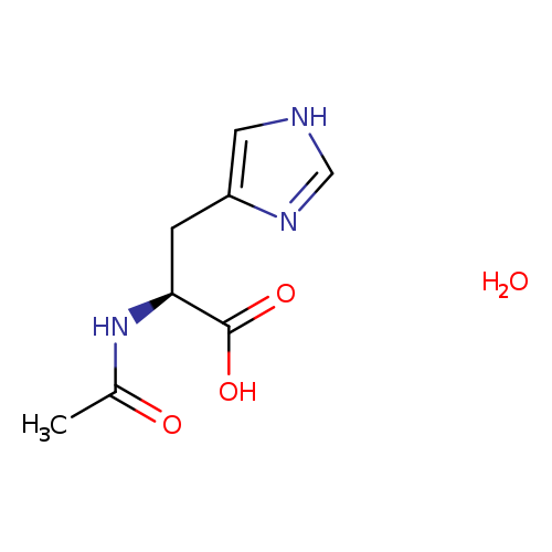 CC(=O)N[C@H](C(=O)O)Cc1c[nH]cn1.O