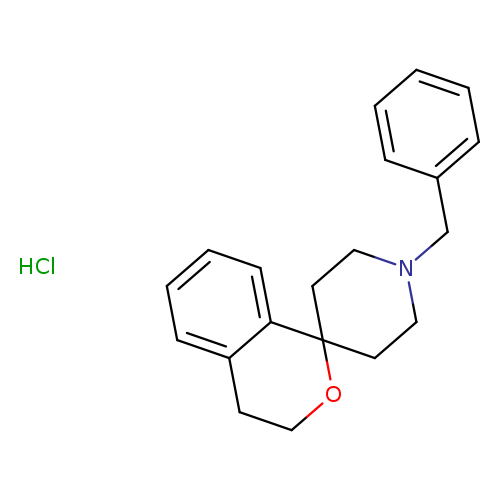 c1ccc(cc1)CN1CCC2(CC1)OCCc1c2cccc1.Cl