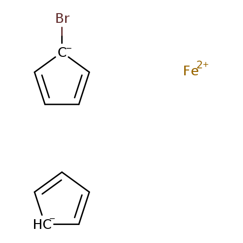 [CH-]1C=CC=C1.Br[C-]1C=CC=C1.[Fe+2]