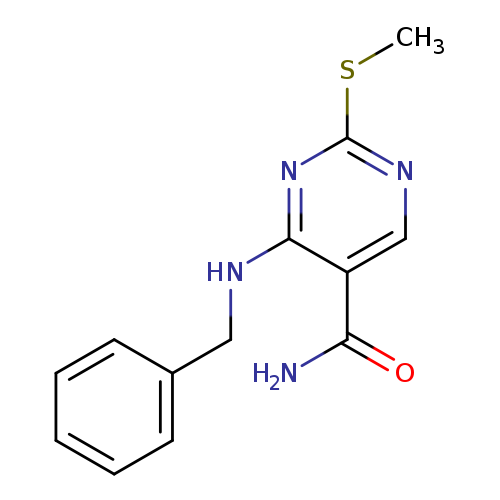 CSc1ncc(c(n1)NCc1ccccc1)C(=O)N