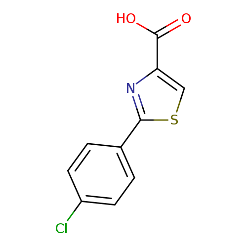 Clc1ccc(cc1)c1scc(n1)C(=O)O
