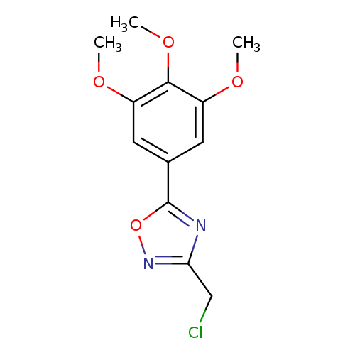 COc1cc(cc(c1OC)OC)c1onc(n1)CCl