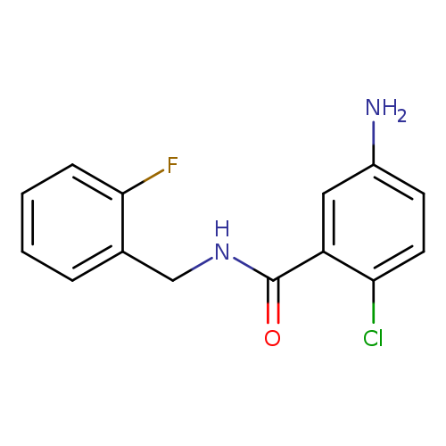 Nc1ccc(c(c1)C(=O)NCc1ccccc1F)Cl