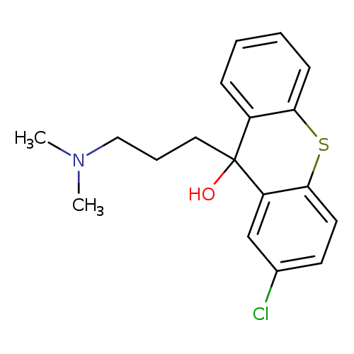 CN(CCCC1(O)c2ccccc2Sc2c1cc(Cl)cc2)C
