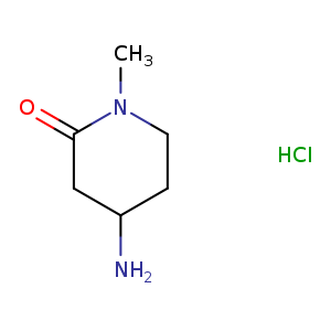 NC1CCN(C(=O)C1)C.Cl