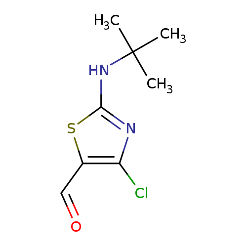 O=Cc1sc(nc1Cl)NC(C)(C)C