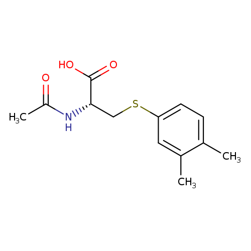 CC(=O)N[C@H](C(=O)O)CSc1ccc(c(c1)C)C